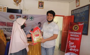 Binda Sulbar Bersama KNPI Kembali Gelar Vaksinasi Berhadiah Sembako Di Polman
