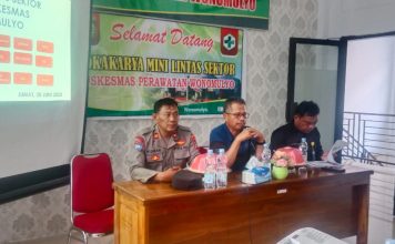 Kanit Binmas Polsek Wonomulyo Hadiri Pertemuan Lintas Sektoral UPTD Puskesmas Wonomulyo