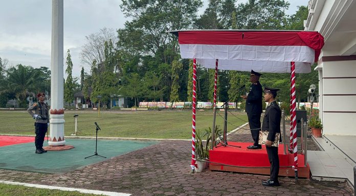 Kapolres Polman Pimpin Upacara HUT Bhayangkara Ke-78
