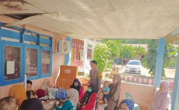Bhabinkamtibmas Subsektor Anreapi Polsek Polewali Monitoring Kegiatan Posyandu Di Desa Binaannya