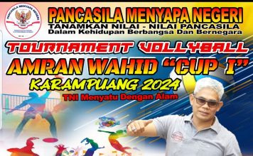 Turnamen bola Voli AMRAN WAHID ” CUP I ” 2024 untuk mensosialisasikan nilai nilai Pancasila