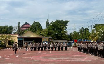 Pengecekan Personil Polres Polman yang Terlibat Pengamanan