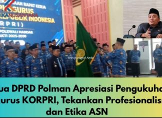Ketua DPRD Polman Apresiasi Pengukuhan Pengurus KORPRI, Tekankan Profesionalisme dan Etika ASN