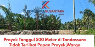 Proyek Tanggul Sungai di Tandasura Disorot, Material Batu hingga Ketiadaan Papan Proyek Dipertanyakan