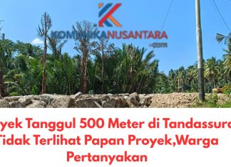 Proyek Tanggul Sungai di Tandasura Disorot, Material Batu hingga Ketiadaan Papan Proyek Dipertanyakan