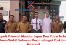 Bupati Polewali Mandar Lepas Dua Putra Terbaik Polman Wakili Sulawesi Barat sebagai Paskibraka Nasional