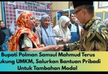 Bupati Polman Samsul Mahmud Terus Dukung UMKM, Salurkan Bantuan Pribadi untuk Modal Usaha