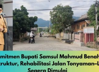 Komitmen Bupati Samsul Mahmud Benahi Infrastruktur, Rehabilitasi Jalan Tonyaman–Lemo Segera Dimulai