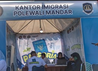 Imigrasi Polman Perkuat Layanan Jemput Bola, Hadirkan Pasporia di Event RUN Majene