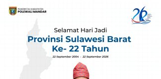 Selamat Hari Jadi Sulbar Ke 22 Tahun 2026