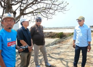Ratusan Hektare Tambak di Panyampa Terdampak Kekeringan, Bupati Samsul Mahmud Siapkan Pengerukan Muara